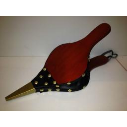 !!NEW!! Traditional Fire Bellows Red Mahogany Colour with Brass Rivets 16"