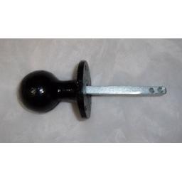 Black Antique Cast Wrought Iron Round Rim mortice Knob Door Knobs Handles Set