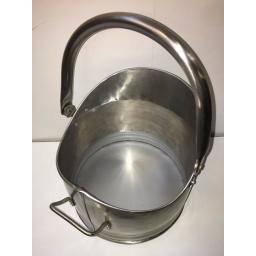 Silver Pewter Brushed Steel MANOR CLANDON Coal Fire Log Burner Helmet Bucket Hod