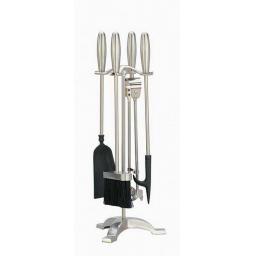 !NEW! Manor 2105 Black ELIPSE Top Companion Coal Fuel Fire Set 21" Silver Tools (copy)