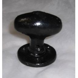 Black Antique Cast Wrought Iron Oval Rim mortice Knob Door Knobs Handles Set