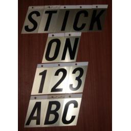 Stick on 3.5" Metal Self Adhesive House Numbers Door Sign Dustbin Gold