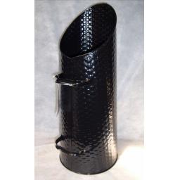 !!!NEW!!! Deville Weave Coal Hod Ash Fire Log Holder Bucket & Handle BLACK