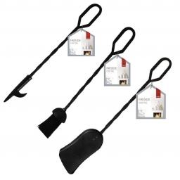 Quality 18" Dev Spare Poker Brush Shovel Coal Solid Fuel Fire Companion Set