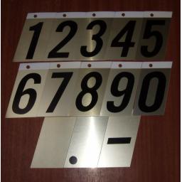 Stick on 3.5" Metal Self Adhesive House Numbers Door Sign Dustbin Gold