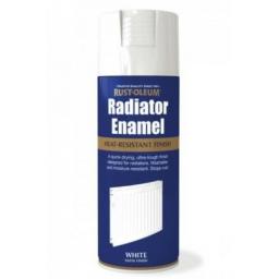 RADIATOR ENAMEL WHITE SATIN RUST-OLEUM Fast Dry Spray Paint Aerosol 400ml