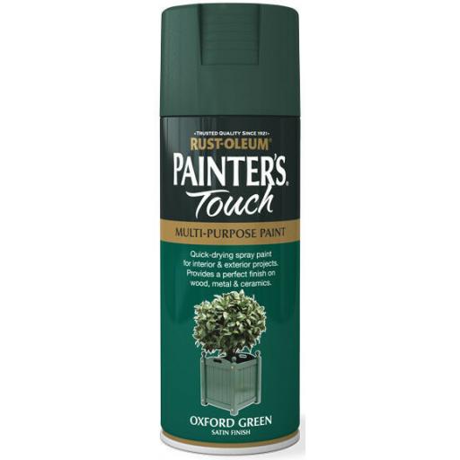 OXFORD GREEN SATIN Fast Dry Spray Paint Aerosol 400ml