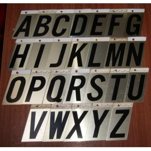 Stick on 3.5" Metal Self Adhesive Letters House Door Sign Dustbin Gold (copy)