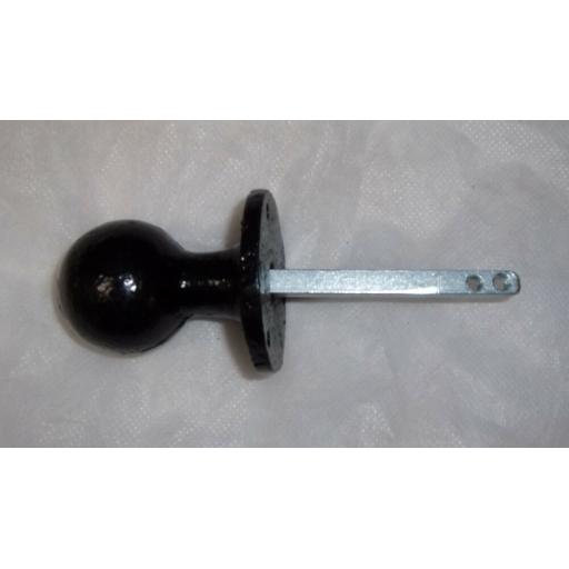 Black Antique Cast Wrought Iron Round Rim mortice Knob Door Knobs Handles Set