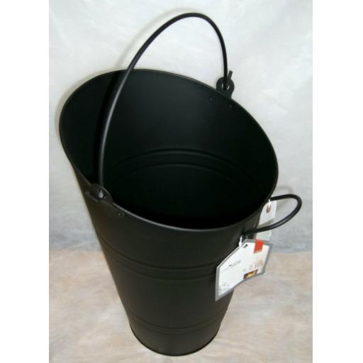 DEVILLE Tall Wide Jumbo Coal Fire Log Burner Ash Bucket Hod Holder Handle BLACK