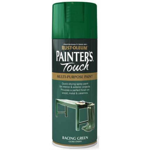 RACING GREEN GLOSS Fast Dry Spray Paint Aerosol 400ml