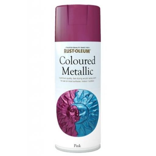 ELEGANT METALLIC PINK RUST-OLEUM Fast Dry Spray Paint Aerosol 400ml