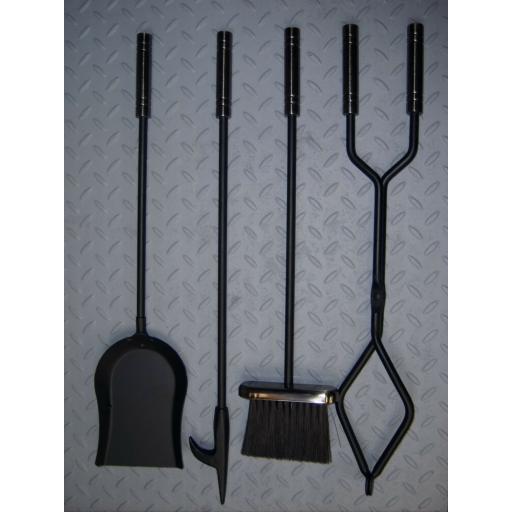 !NEW! Deville PEWTER HEAVY DUTY Companion Coal Fuel Fire Set 28" CHROME / SILVER