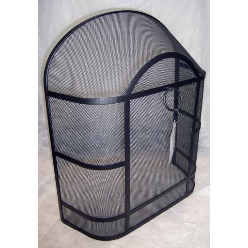 Deville Heavy Duty Round Top Fire Screen Spark Guard 24"x21" with carry ring