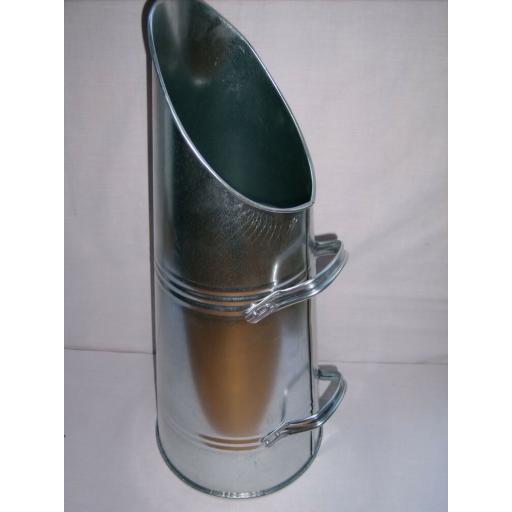 Galvanised Coal Hod 22" Ash Fire Log Holder Bucket & Handle Scuttle