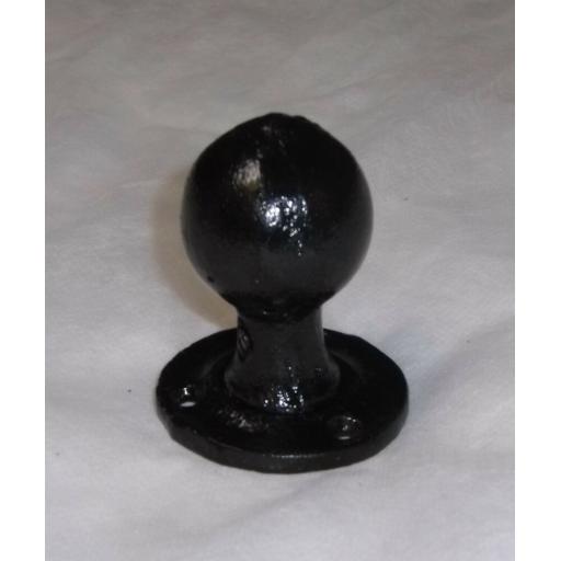 Black Antique Cast Wrought Iron Round Rim mortice Knob Door Knobs Handles Set