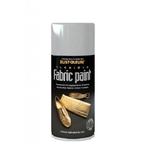 FLEXIBLE FABRIC PAINT SILVER RUST-OLEUM Toy Safe Vinyl Spray Paint Aerosol 150ml