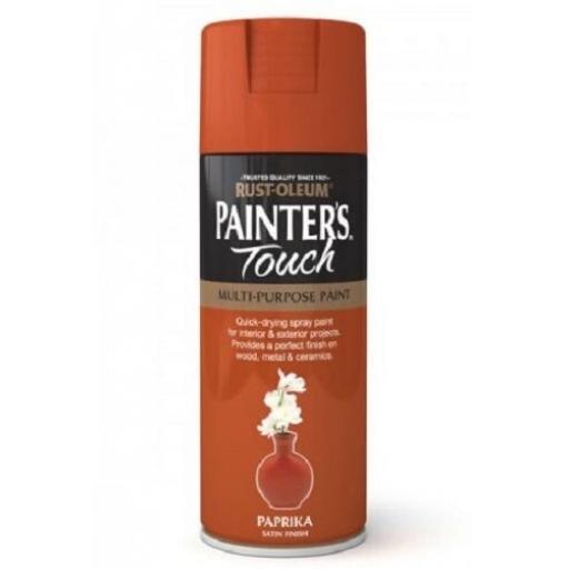 PAPRIKA Satin Fast Dry Spray Paint Aerosol 400ml Multi-Purpose RUST-OLEUM