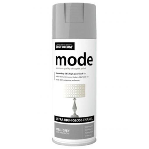 MODE STEEL GREY HIGH GLOSS RUST-OLEUM Fast Dry Spray Paint Aerosol 400ml