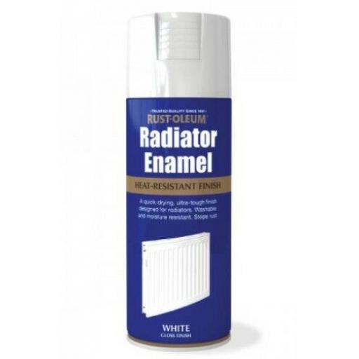 RADIATOR ENAMEL WHITE GLOSS RUST-OLEUM Fast Dry Spray Paint Aerosol 400ml