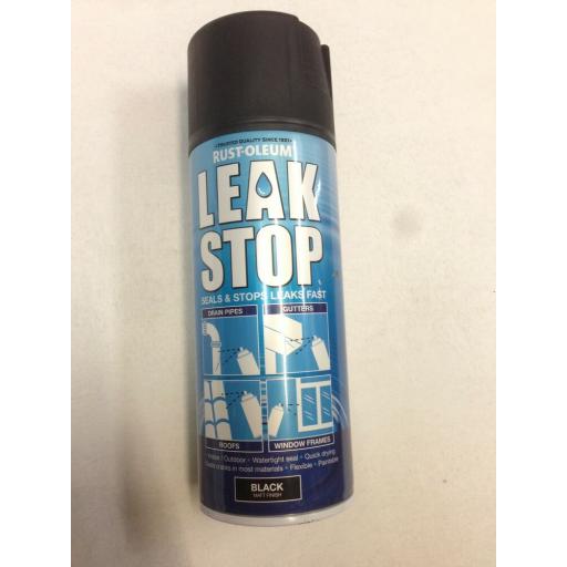 LEAK STOP BLACK MATT PRIMER RUST-OLEUM Fast Dry Spray Paint Aerosol 400ml