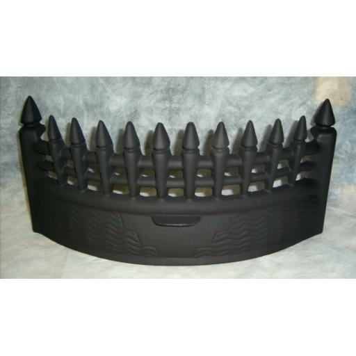 Castle Curved 18" inch BLACK SOLID FUEL COAL FIRE KIT SET GRATE ASHPAN FRET